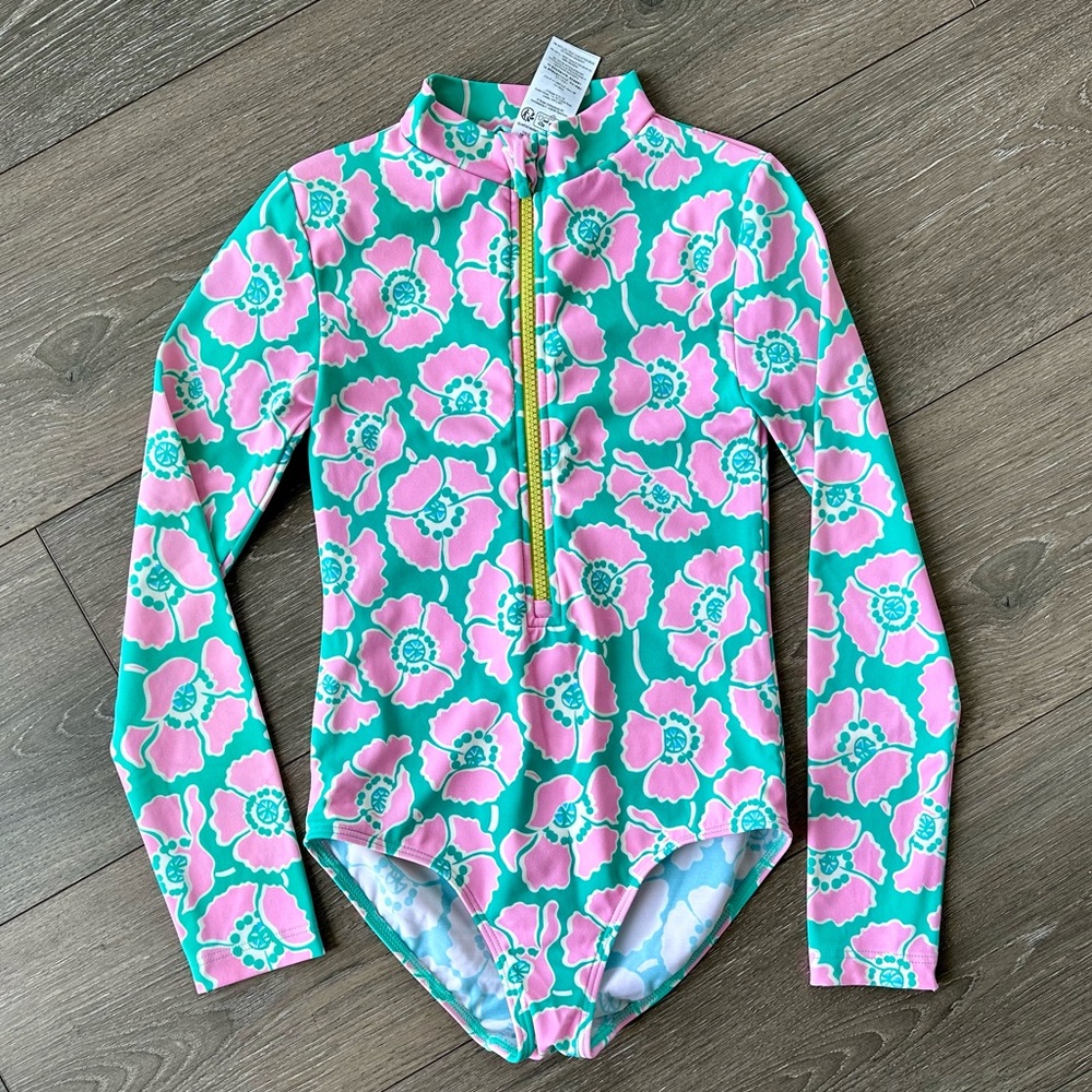 Girls Mini Boden long sleeve swimsuit size 8/9